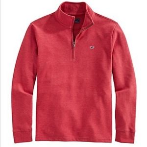 Vineyard Vines Saltwater 1/4-zip sweater men's medium BNWT red